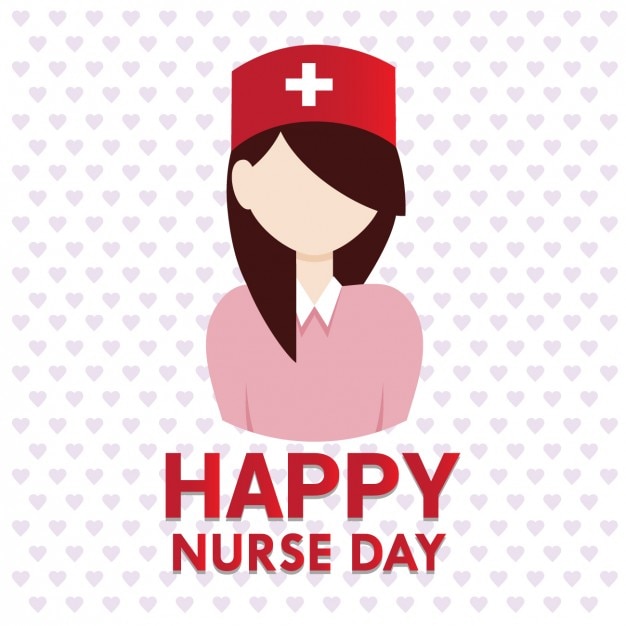 Enfermeira cartão do dia
