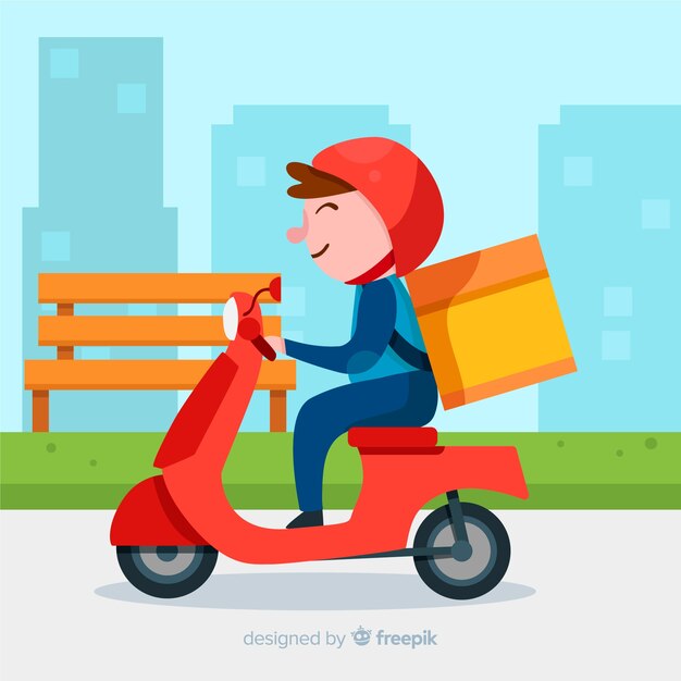Entrega de motocicleta,