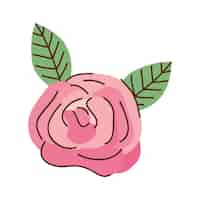 Vetor grátis Época de primavera da flor de rosa