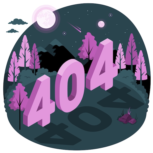 Vetor grátis erro 404 com ilustração do conceito de paisagem