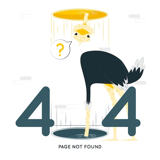 Erro 404 com ilustração do conceito de portais