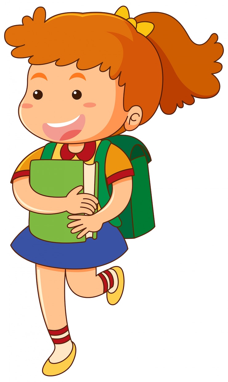 Vetor grátis escola com livro e bolsa de escola