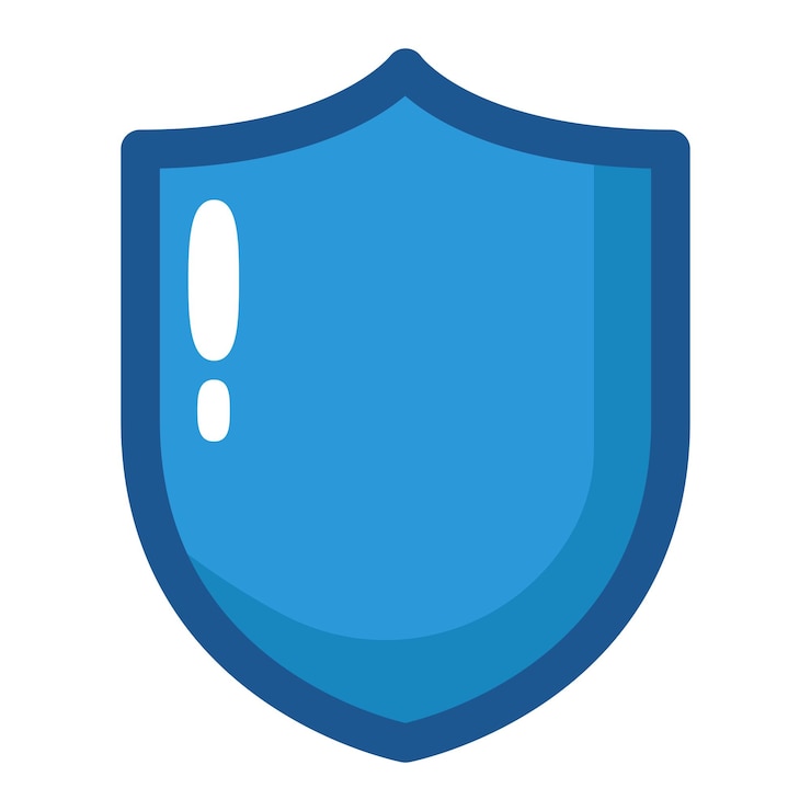 Vetor grátis escudo azul estilo desenho animado