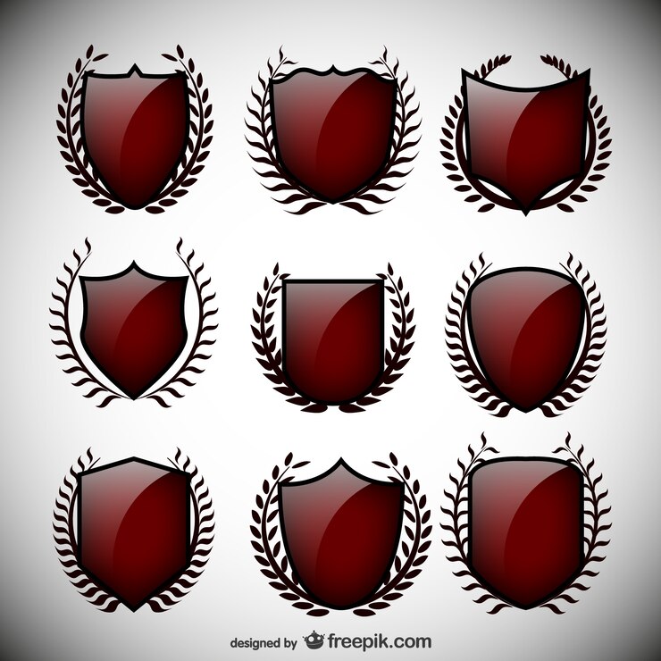 Vetor grátis escudos gratuitos pacote vector