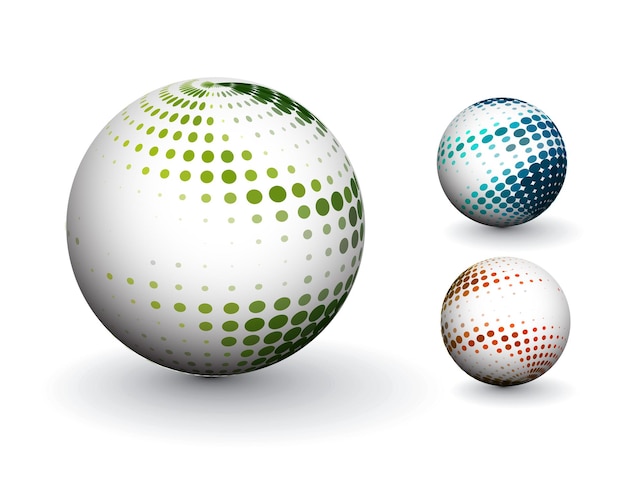 Esfera 3d abstrata com design de esfera padrão
