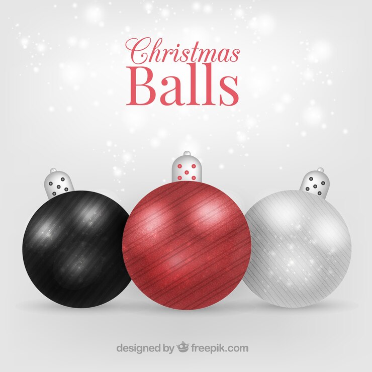 Vetor grátis esferas do natal de fundo em estilo realista