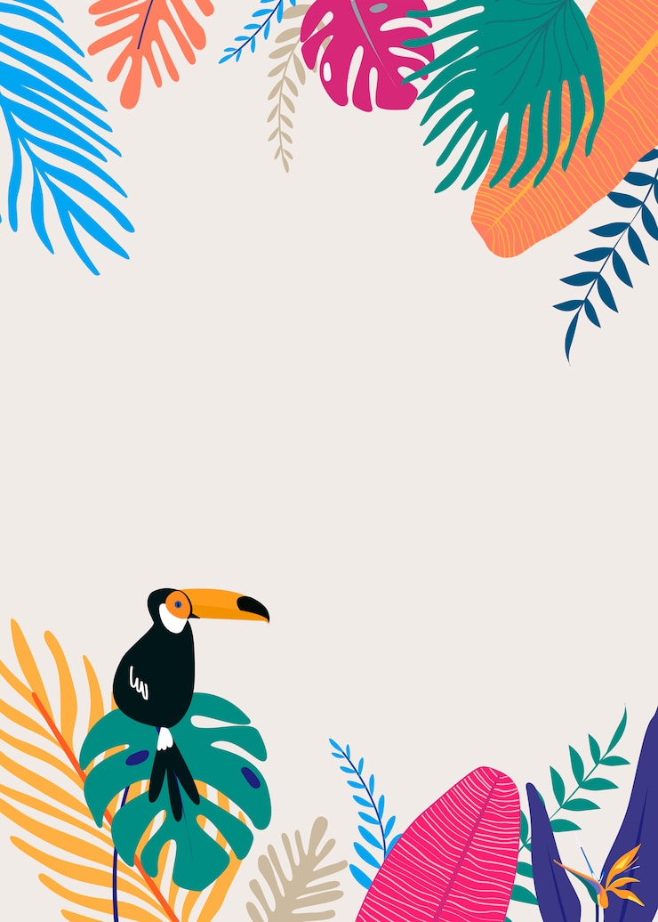 Vetor grátis espaço de design tropical