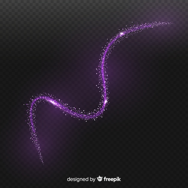 Vetor grátis espiral brilhante partículas estilo realista