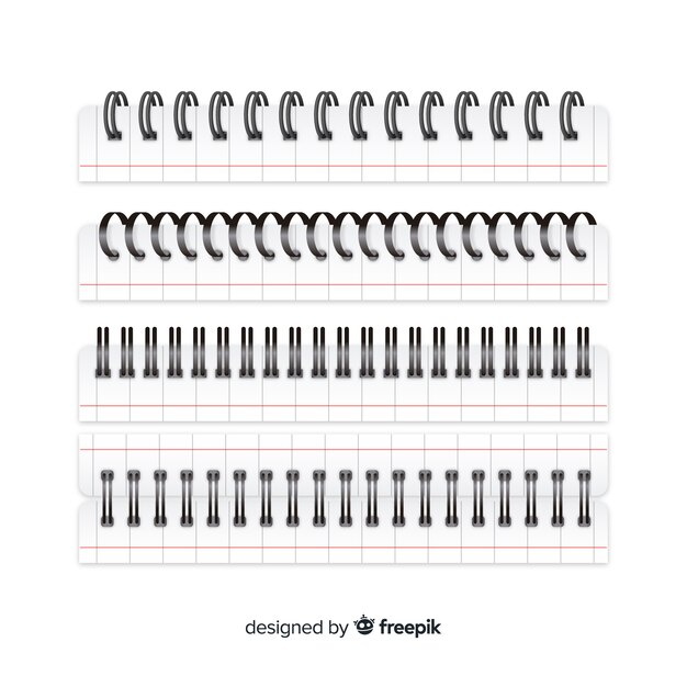 Espiral realista para coleção de cadernos