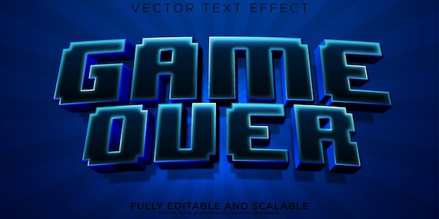Vetor grátis esport editável de efeito de texto do jogo e estilo de texto de banner