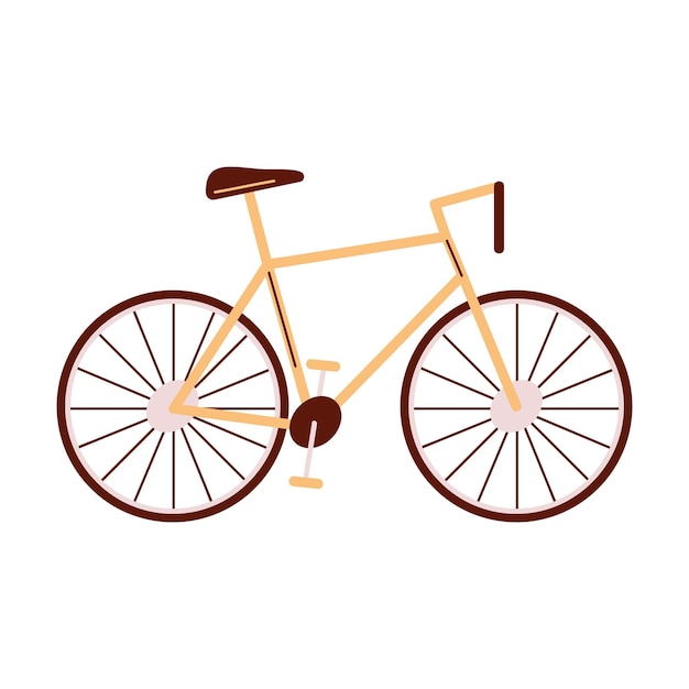Esporte de bicicleta amarela