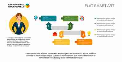 Vetor grátis esquema de diagrama de seta