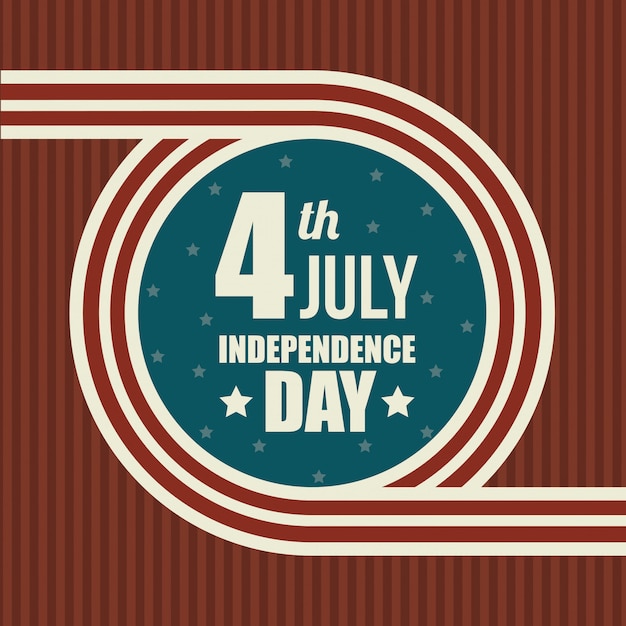 Vetor grátis estados unidos feliz dia da independência, celebração de 4 de julho