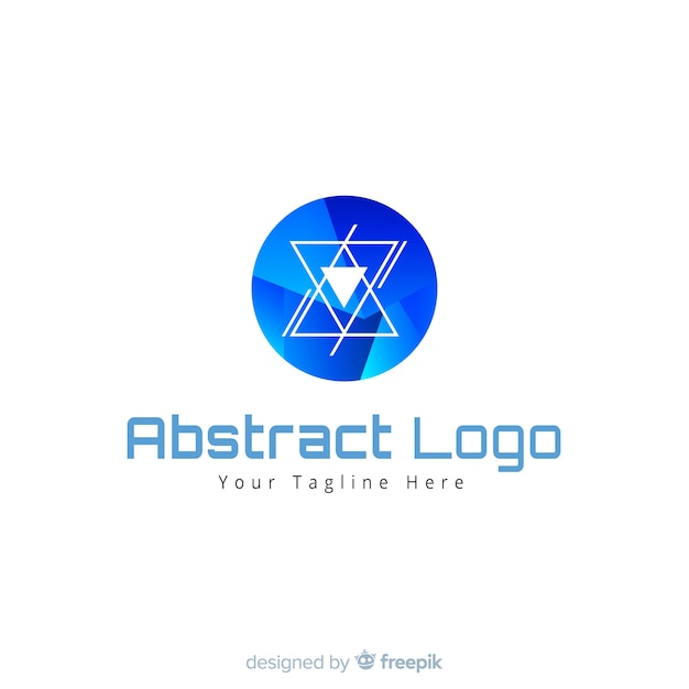 Estilo abstrato gradiente de logotipo modelo