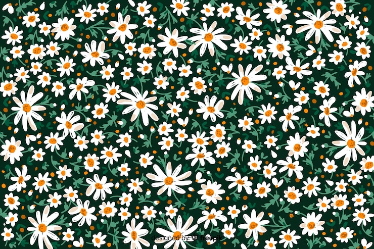 Vetor grátis estilo aquarela de fundo decorativo de margaridas