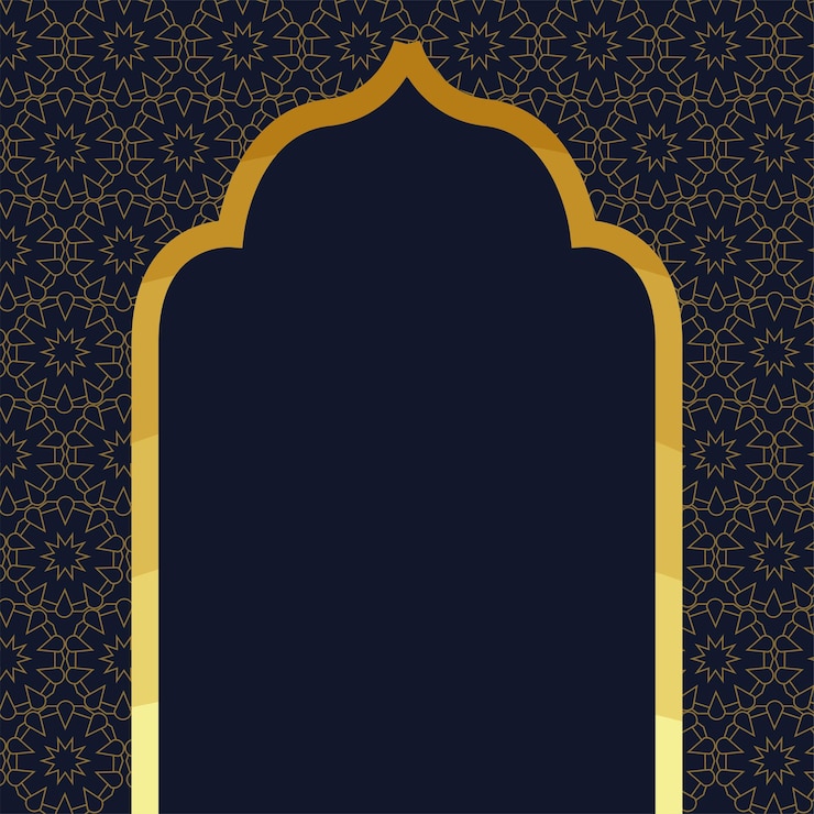 Vetor grátis estilo de decoração árabe de moldura de ouro