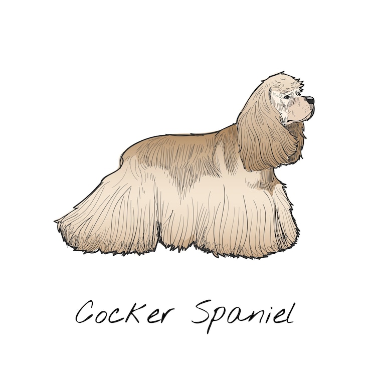 Vetor grátis estilo de desenho de ilustração de cachorro