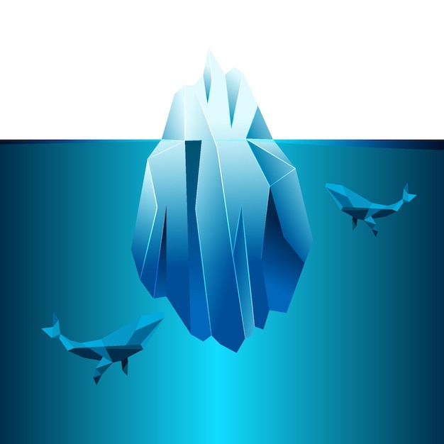 Estilo de ilustração de iceberg