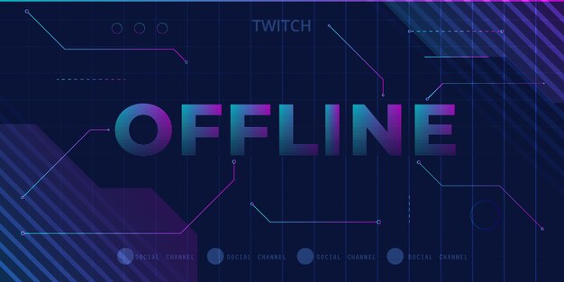 Estilo de jogador de banner de contração offline de tecnologia