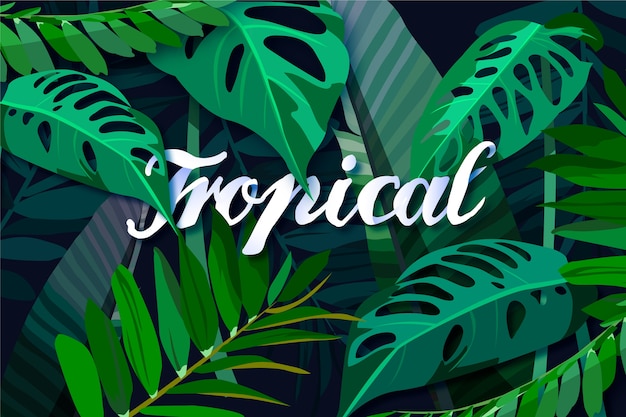 Estilo de letras tropicais