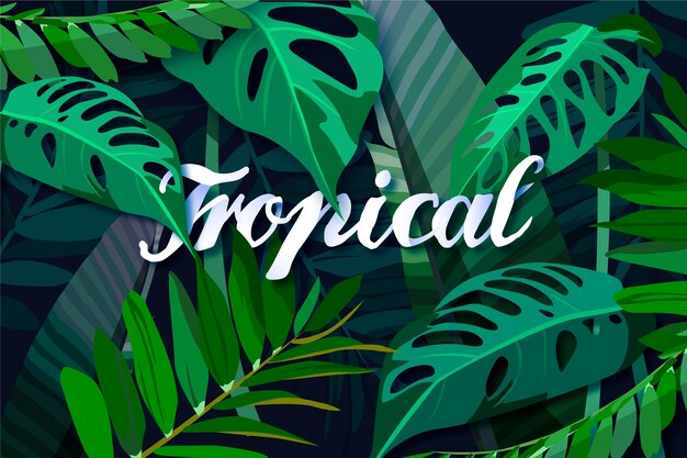 Estilo de letras tropicais