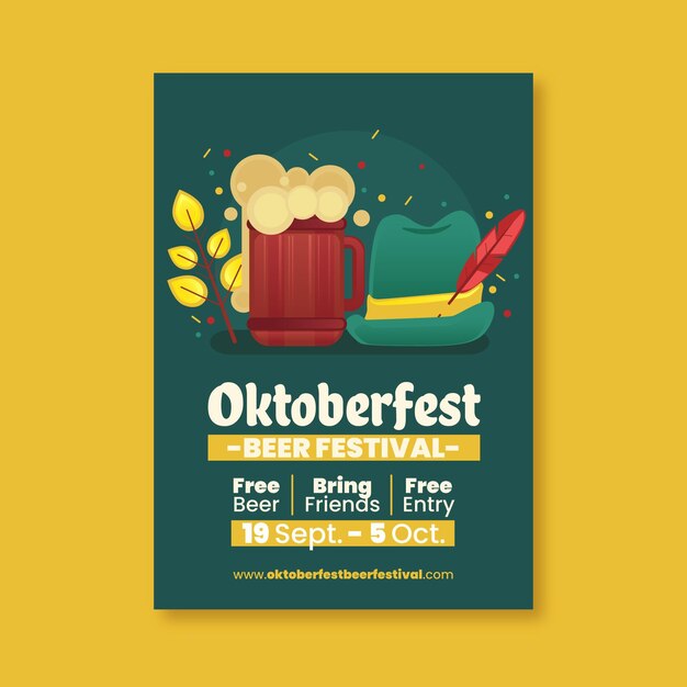 Estilo de modelo de cartaz de Oktoberfest