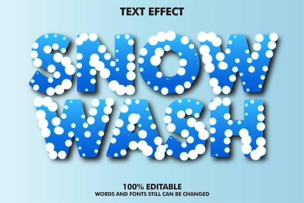 Estilo de texto gradiente azul decorado com contorno de bolha