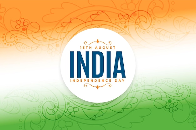 Estilo étnico dia da independência indiana 15 de agosto fundo