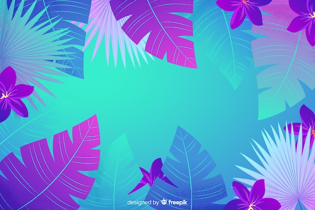 Estilo plano de fundo floral colorido