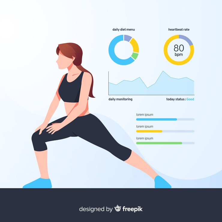 Vetor grátis estilo plano de saúde infográfico modelo