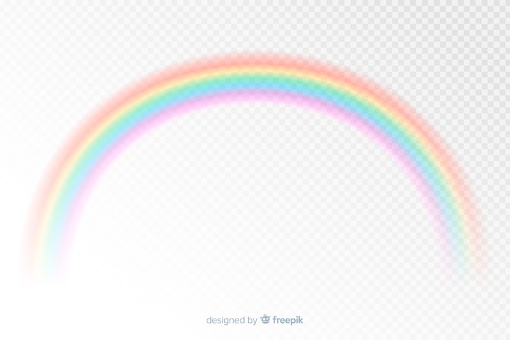 Vetor grátis estilo realista de arco-íris decorativo colorido