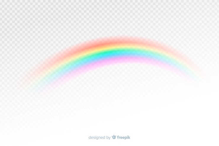 Vetor grátis estilo realista de arco-íris decorativo colorido