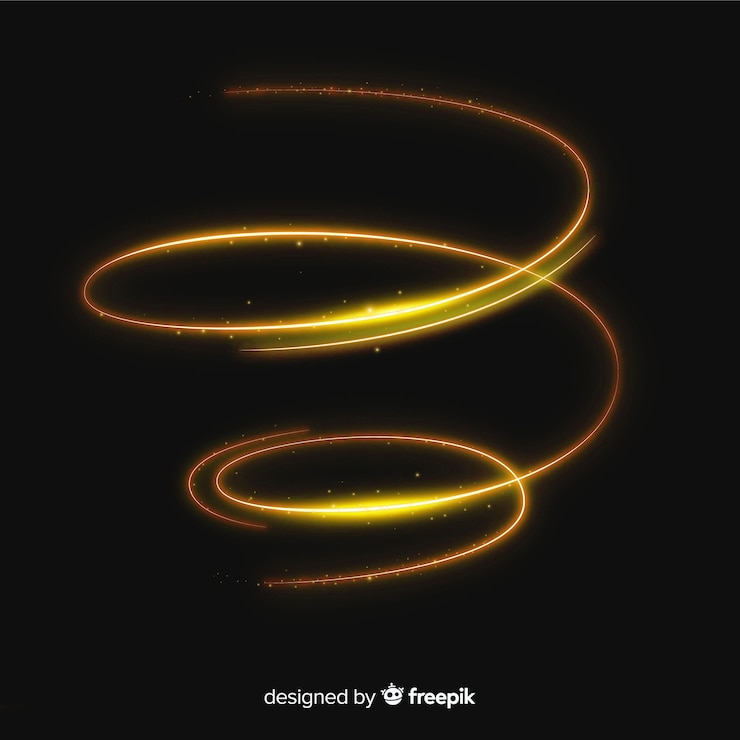Vetor grátis estilo realista espiral dourado brilhante