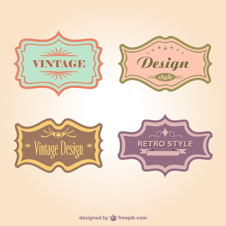 Vetor grátis estilo retro adesivos coleção