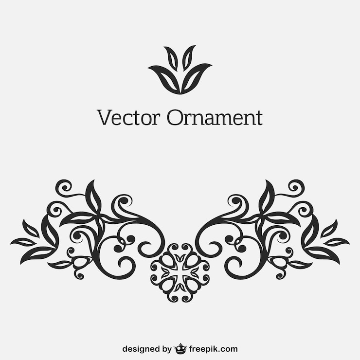 Vetor grátis estilo retro vector ornamento
