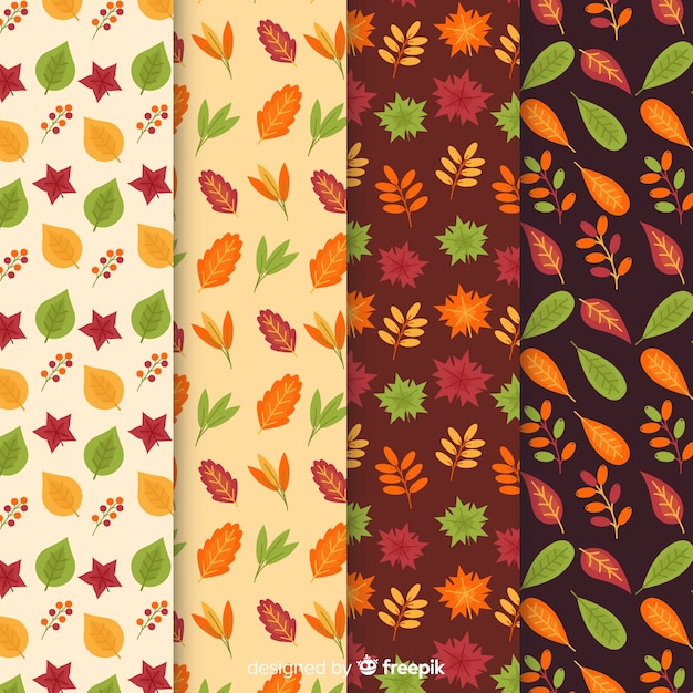 Vetor grátis estilo simples de coleção outono padrão