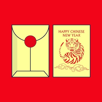Estilo tradicional chinês dos pacotes vermelhos do ano novo