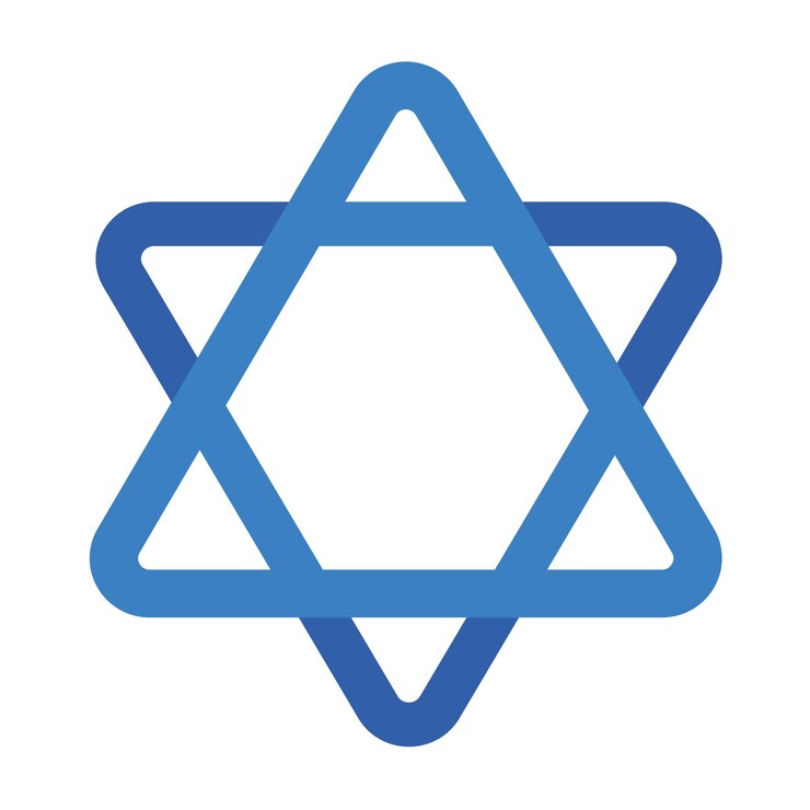 Vetor grátis estrela judaica do yom kippur