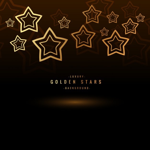 Vetor grátis estrelas douradas fundo