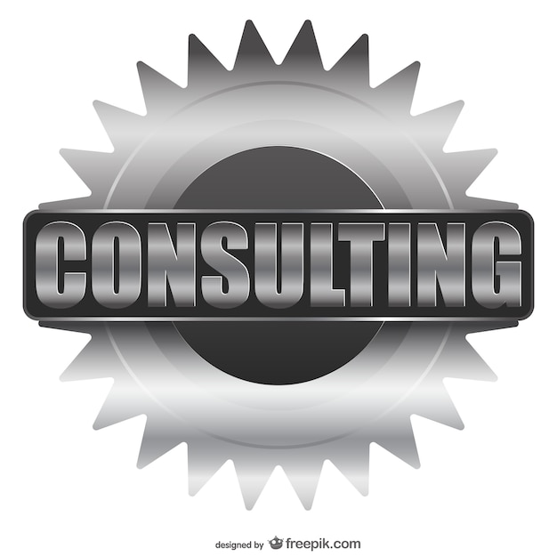 Vetor grátis etiqueta consulting