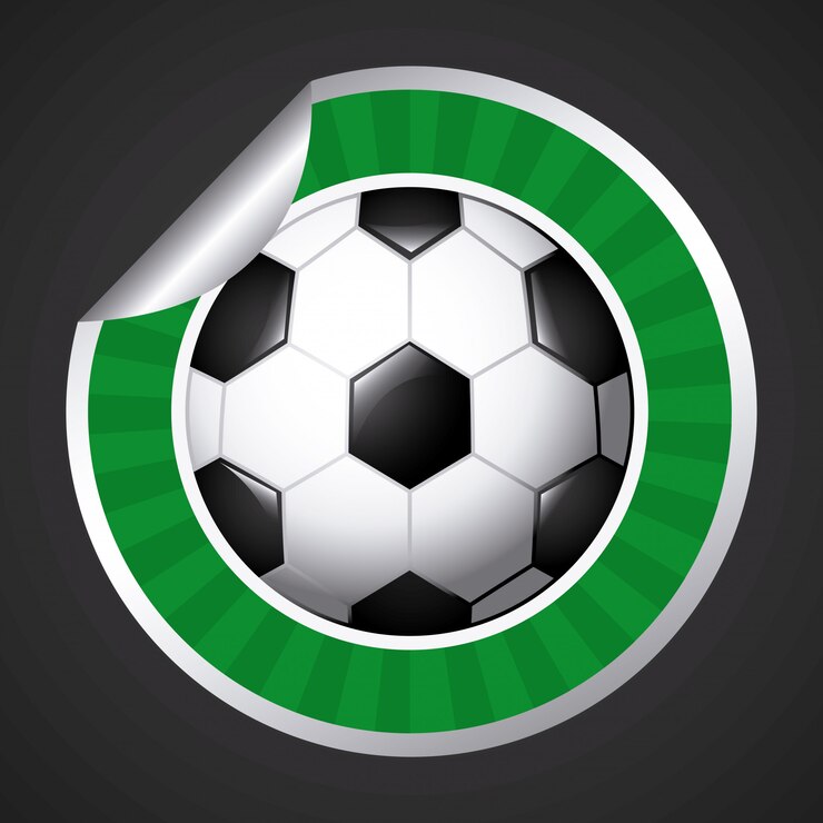 Vetor grátis etiqueta de bola de futebol