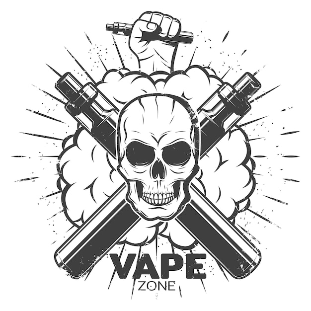 Vetor grátis etiqueta vape vintage