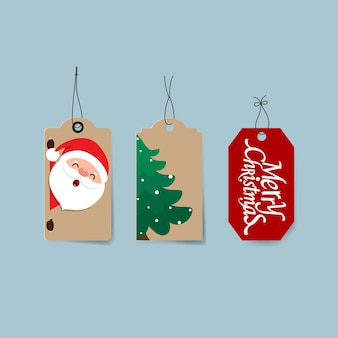 Etiquetas de venda de natal e etiquetas de liberação ilustração vetorial de design festivo de natal