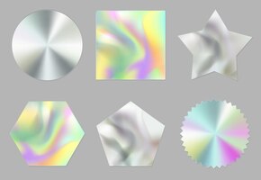 Etiquetas holográficas de adesivos holográficos de diferentes formas