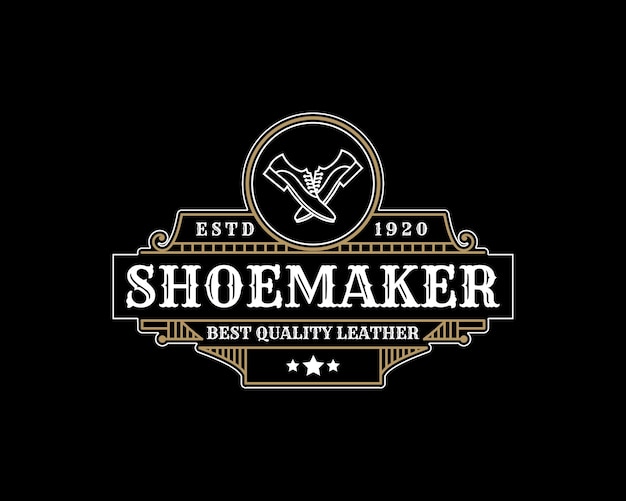 Etiquetas ou logotipo de loja de sapato fabricante de sapatos de couro vintage de luxo para marca de sapatos homem mulher