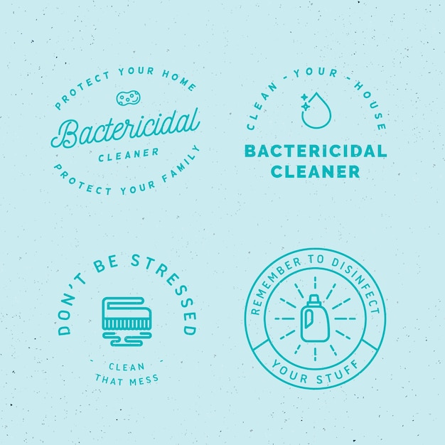 Etiquetas viricidas e bactericidas para produtos de limpeza