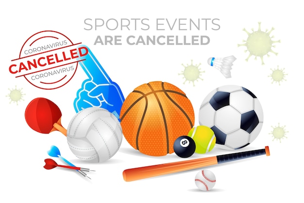 Evento esportivo cancelado ilustrado