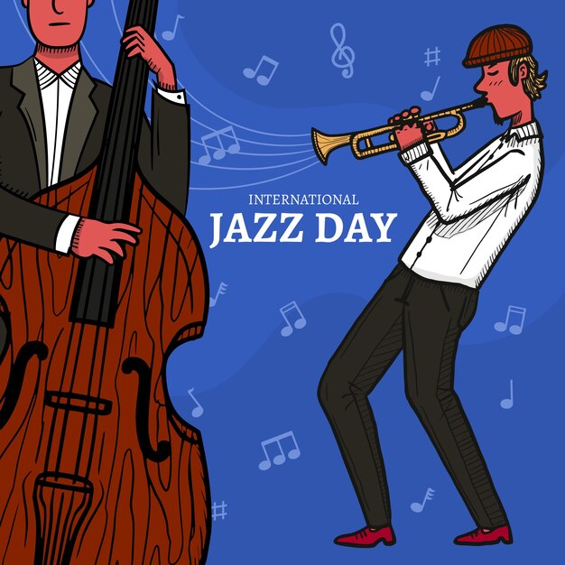 Evento internacional do dia do jazz do desenho