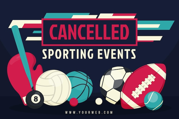 Vetor grátis eventos esportivos cancelados - histórico