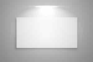 Vetor grátis exibir quadro de galeria com foco de luz de fundo